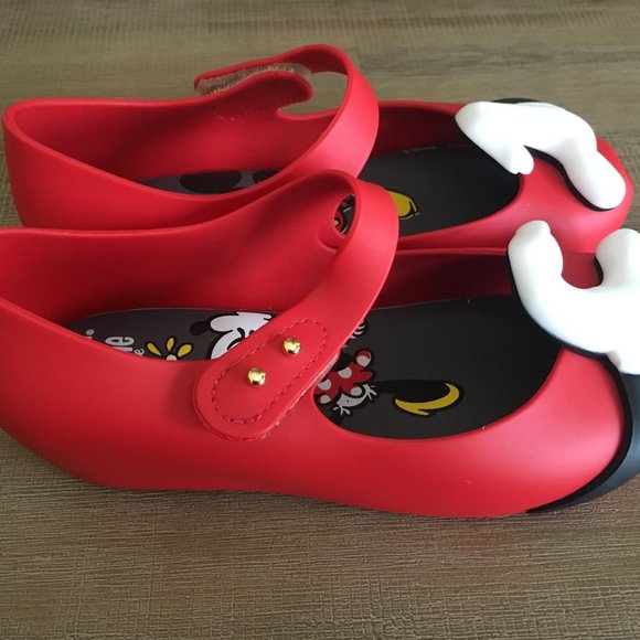 New Mini Melissa Disney Micky Heart Hands Shoes - Picture 9 of 9